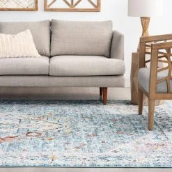 Wakefield Oriental Gray Blue 9 ft. x 12 ft. Indoor Area Rug by Tayse Rugs -Malibu Wide Plank Shop gray blue tayse rugs area rugs wfl4161 9x12 fa 1000
