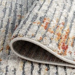 Maya Abstract Gray 8 ft. x 10 ft. Indoor Area Rug by Tayse Rugs -Malibu Wide Plank Shop gray rust tayse rugs area rugs may1001 8x10 1f 1000