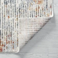 Maya Abstract Gray 8 ft. x 10 ft. Indoor Area Rug by Tayse Rugs -Malibu Wide Plank Shop gray rust tayse rugs area rugs may1001 8x10 4f 1000