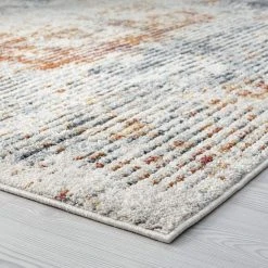 Maya Abstract Gray 8 ft. x 10 ft. Indoor Area Rug by Tayse Rugs -Malibu Wide Plank Shop gray rust tayse rugs area rugs may1001 8x10 c3 1000