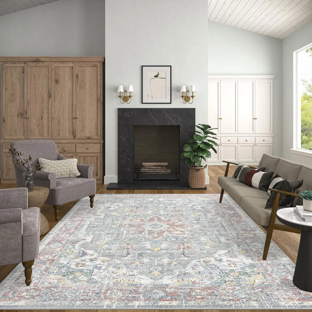 Addison Oriental Gray 8 ft. x 10 ft. Indoor Area Rug by Tayse Rugs 8 Addison Oriental Gray 8 ft. x 10 ft. Indoor Area Rug by Tayse Rugs - Image 6