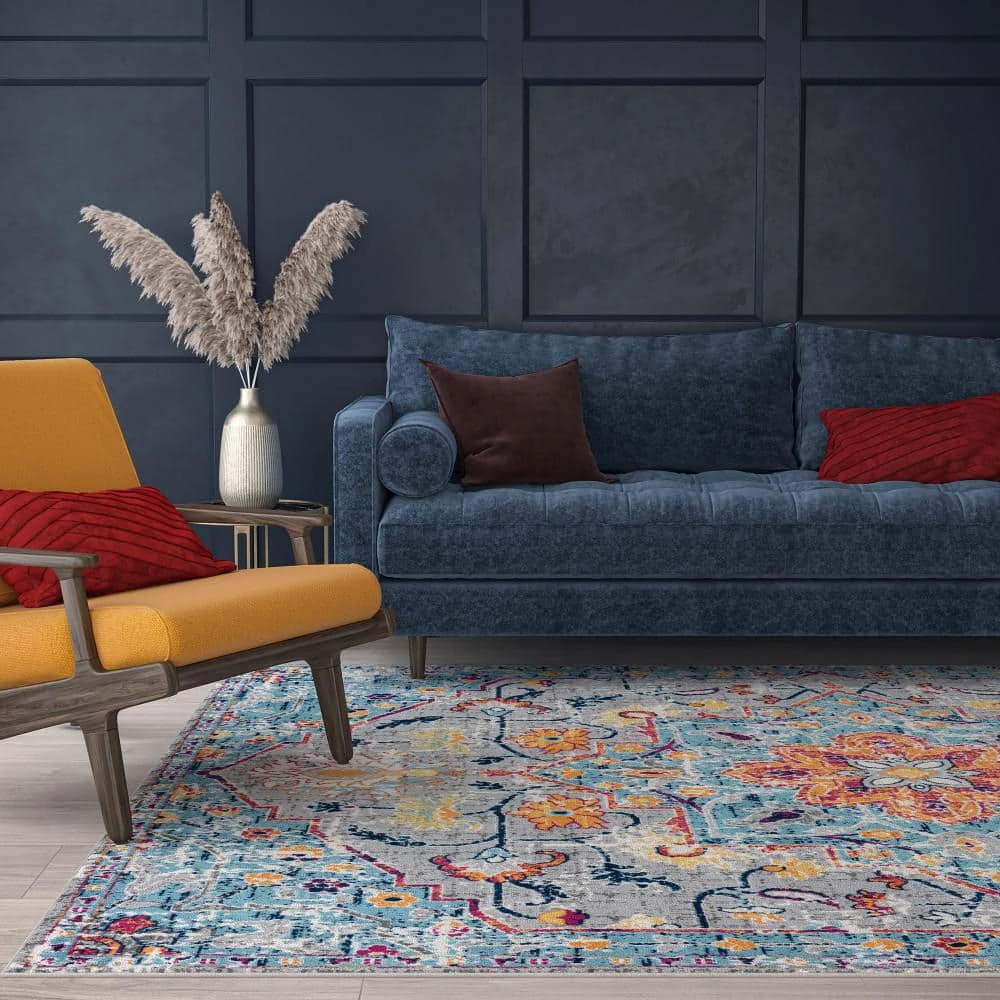 Dynamic Medallion Gray 8 ft. x 10 ft. Indoor Area Rug by Tayse Rugs 8 Dynamic Medallion Gray 8 ft. x 10 ft. Indoor Area Rug by Tayse Rugs - Image 6