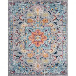 Dynamic Medallion Gray 8 ft. x 10 ft. Indoor Area Rug by Tayse Rugs