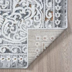 Hillside Medallion Gray 3 ft. x 10 ft. Indoor Runner Rug by Tayse Rugs 11 Hillside Medallion Gray 3 ft. x 10 ft. Indoor Runner Rug by Tayse Rugs -Malibu Wide Plank Shop gray tayse rugs area rugs hls0609 3x10 1f 1000