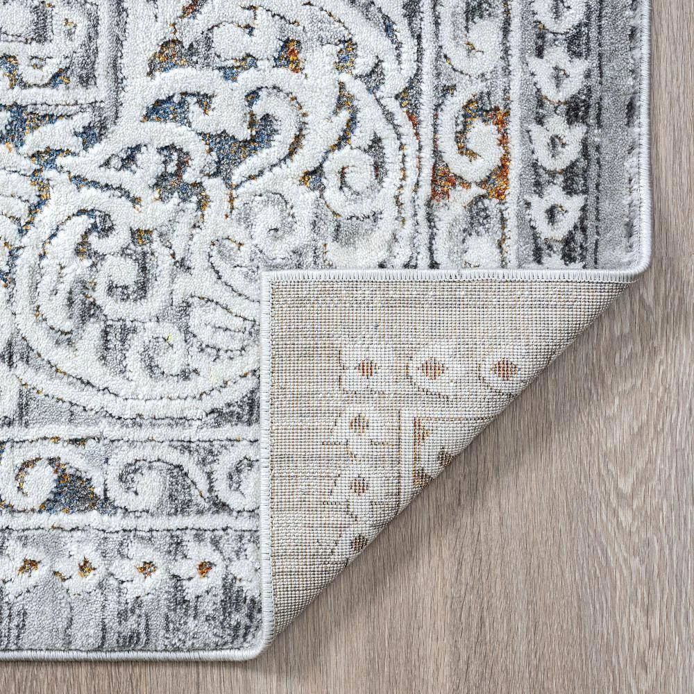 Hillside Medallion Gray 3 ft. x 10 ft. Indoor Runner Rug by Tayse Rugs 6 Hillside Medallion Gray 3 ft. x 10 ft. Indoor Runner Rug by Tayse Rugs - Image 4