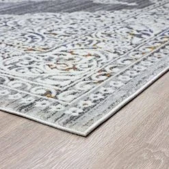 Hillside Medallion Gray 3 ft. x 10 ft. Indoor Runner Rug by Tayse Rugs 10 Hillside Medallion Gray 3 ft. x 10 ft. Indoor Runner Rug by Tayse Rugs -Malibu Wide Plank Shop gray tayse rugs area rugs hls0609 3x10 4f 1000