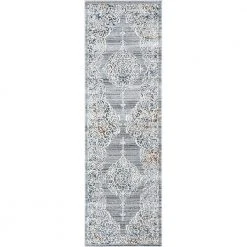 Hillside Medallion Gray 3 ft. x 10 ft. Indoor Runner Rug by Tayse Rugs