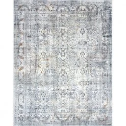 Hillside Damask Gray 4 ft. x 6 ft. Indoor Area Rug by Tayse Rugs