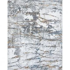 Hillside Abstract Gray 8 ft. x 10 ft. Indoor Area Rug by Tayse Rugs