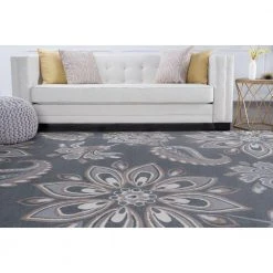 Hampton Floral Gray 8 ft. x 10 ft. Indoor Area Rug by Tayse Rugs -Malibu Wide Plank Shop gray tayse rugs area rugs hmp4309 8x10 31 1000