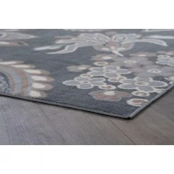 Hampton Floral Gray 8 ft. x 10 ft. Indoor Area Rug by Tayse Rugs -Malibu Wide Plank Shop gray tayse rugs area rugs hmp4309 8x10 c3 1000