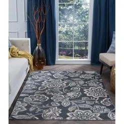 Madison Floral Gray 8 ft. x 10 ft. Indoor Area Rug by Tayse Rugs -Malibu Wide Plank Shop gray tayse rugs area rugs mdn3409 8x10 31 1000