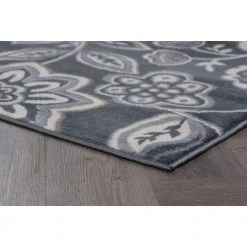 Madison Floral Gray 8 ft. x 10 ft. Indoor Area Rug by Tayse Rugs -Malibu Wide Plank Shop gray tayse rugs area rugs mdn3409 8x10 c3 1000