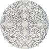 Madison Geometric Gray 8 ft. Round Indoor Area Rug by Tayse Rugs -Malibu Wide Plank Shop gray tayse rugs area rugs mdn4509 8rnd 64 1000