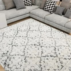 Monaco Gray 8 ft. x 10 ft. Floral Indoor Area Rug by Tayse Rugs -Malibu Wide Plank Shop gray tayse rugs area rugs mnc1309 8x10 31 1000