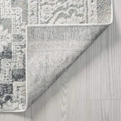 Monaco Gray 8 ft. x 10 ft. Floral Indoor Area Rug by Tayse Rugs -Malibu Wide Plank Shop gray tayse rugs area rugs mnc1309 8x10 4f 1000