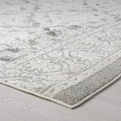Monaco Gray 8 ft. x 10 ft. Floral Indoor Area Rug by Tayse Rugs -Malibu Wide Plank Shop gray tayse rugs area rugs mnc1309 8x10 c3 1000