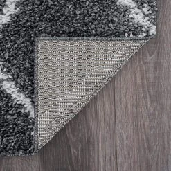Soho Shag Diamond Gray 8 ft. x 10 ft. Indoor Area Rug by Tayse Rugs -Malibu Wide Plank Shop gray tayse rugs area rugs soh1201 8x10 1f 1000