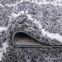 Soho Shag Diamond Gray 8 ft. x 10 ft. Indoor Area Rug by Tayse Rugs -Malibu Wide Plank Shop gray tayse rugs area rugs soh1201 8x10 44 1000