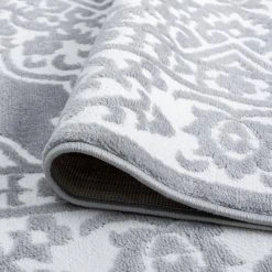 Wyatt Floral Gray 5 ft. x 8 ft. Indoor Area Rug by Tayse Rugs -Malibu Wide Plank Shop gray tayse rugs area rugs wyt1109 5x8 1f 1000