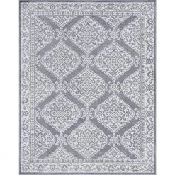 Wyatt Floral Gray 5 ft. x 8 ft. Indoor Area Rug by Tayse Rugs