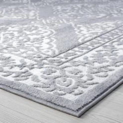 Wyatt Floral Gray 5 ft. x 8 ft. Indoor Area Rug by Tayse Rugs -Malibu Wide Plank Shop gray tayse rugs area rugs wyt1109 5x8 c3 1000