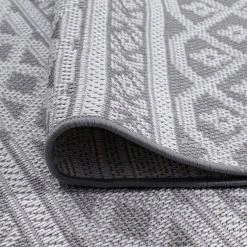 Vista Stripe Gray 8 ft. x 10 ft. Indoor/Outdoor Area Rug by Tayse Rugs -Malibu Wide Plank Shop gray tayse rugs outdoor rugs vis1309 8x10 1f 1000