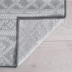 Vista Stripe Gray 8 ft. x 10 ft. Indoor/Outdoor Area Rug by Tayse Rugs -Malibu Wide Plank Shop gray tayse rugs outdoor rugs vis1309 8x10 4f 1000