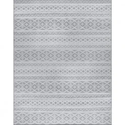 Vista Stripe Gray 8 ft. x 10 ft. Indoor/Outdoor Area Rug by Tayse Rugs