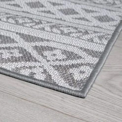 Vista Stripe Gray 8 ft. x 10 ft. Indoor/Outdoor Area Rug by Tayse Rugs -Malibu Wide Plank Shop gray tayse rugs outdoor rugs vis1309 8x10 c3 1000