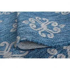 Veranda Geometric Indigo 3 ft. x 8 ft. Indoor/Outdoor Runner Rug by Tayse Rugs 13 Veranda Geometric Indigo 3 ft. x 8 ft. Indoor/Outdoor Runner Rug by Tayse Rugs -Malibu Wide Plank Shop indigo tayse rugs outdoor rugs vnd1514 3x8 fa 1000