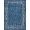 Veranda Border Indigo 7 ft. x 10 ft. Indoor/Outdoor Area Rug by Tayse Rugs -Malibu Wide Plank Shop indigo tayse rugs outdoor rugs vnd1814 7x10 64 1000