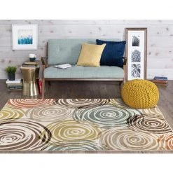 Deco Abstract Ivory 8 ft. x 10 ft. Indoor Area Rug by Tayse Rugs -Malibu Wide Plank Shop ivory tayse rugs area rugs dco1016 8x10 4f 1000