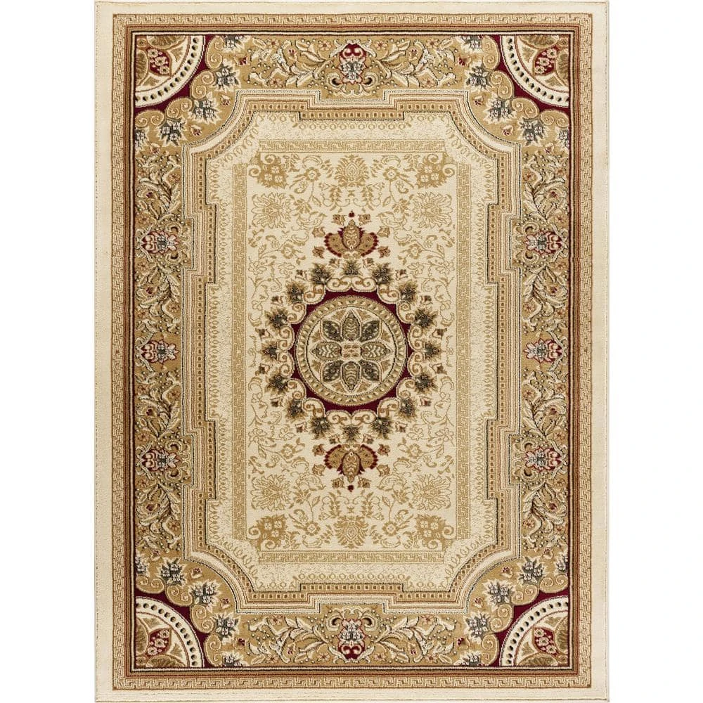 Sensation Ivory 5 ft. x 7 ft. Traditional Area Rug by Tayse Rugs 3 Sensation Ivory 5 ft. x 7 ft. Traditional Area Rug by Tayse Rugs