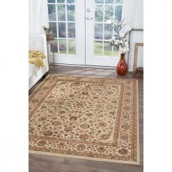 Sensation Border Ivory 8 ft. x 11 ft. Indoor Area Rug by Tayse Rugs -Malibu Wide Plank Shop ivory tayse rugs area rugs sns4812 8x11 31 1000