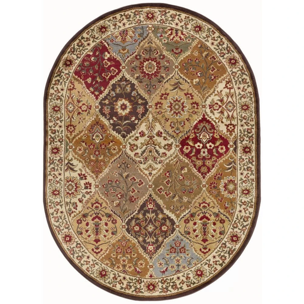 Elegance Abstract Multi-Color 7 ft. x 10ft. Oval Indoor Area Rug by Tayse Rugs 3 Elegance Abstract Multi-Color 7 ft. x 10ft. Oval Indoor Area Rug by Tayse Rugs
