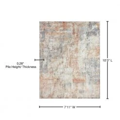 Allure Abstract Multi-Color 8 ft. x 10 ft. Indoor Area Rug by Tayse Rugs -Malibu Wide Plank Shop multi color tayse rugs area rugs all1501 8x10 76 1000