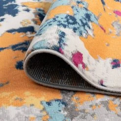 Dynamic Abstract Multi-Color 8 ft. x 10 ft. Indoor Area Rug by Tayse Rugs -Malibu Wide Plank Shop multi color tayse rugs area rugs dyn1201 8x10 1f 1000