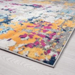Dynamic Abstract Multi-Color 8 ft. x 10 ft. Indoor Area Rug by Tayse Rugs -Malibu Wide Plank Shop multi color tayse rugs area rugs dyn1201 8x10 c3 1000