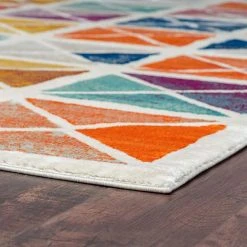 Generation Geometric Multi-Color 9 ft. x 12 ft. Indoor Area Rug by Tayse Rugs -Malibu Wide Plank Shop multi color tayse rugs area rugs gen1101 9x12 4f 1000