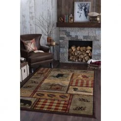 Nature Lodge Multi-Color 4 ft. x 6 ft. Indoor Area Rug by Tayse Rugs -Malibu Wide Plank Shop multi color tayse rugs area rugs ntr6548 4x6 31 1000