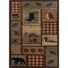 Nature Lodge Multi-Color 4 ft. x 6 ft. Indoor Area Rug by Tayse Rugs -Malibu Wide Plank Shop multi color tayse rugs area rugs ntr6548 4x6 64 1000