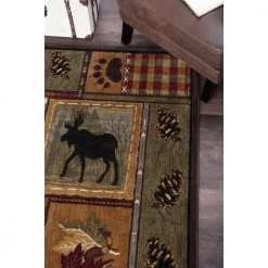 Nature Lodge Multi-Color 4 ft. x 6 ft. Indoor Area Rug by Tayse Rugs -Malibu Wide Plank Shop multi color tayse rugs area rugs ntr6548 4x6 fa 1000