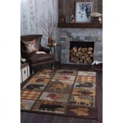 Nature Lodge Multi-Color 4 ft. x 6 ft. Indoor Area Rug by Tayse Rugs 17 Nature Lodge Multi-Color 4 ft. x 6 ft. Indoor Area Rug by Tayse Rugs -Malibu Wide Plank Shop multi color tayse rugs area rugs ntr6568 4x6 31 1000