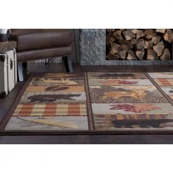Nature Lodge Multi-Color 4 ft. x 6 ft. Indoor Area Rug by Tayse Rugs 15 Nature Lodge Multi-Color 4 ft. x 6 ft. Indoor Area Rug by Tayse Rugs -Malibu Wide Plank Shop multi color tayse rugs area rugs ntr6568 4x6 44 1000