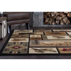 Nature Lodge Multi-Color 4 ft. x 6 ft. Indoor Area Rug by Tayse Rugs -Malibu Wide Plank Shop multi color tayse rugs area rugs ntr6660 4x6 44 1000