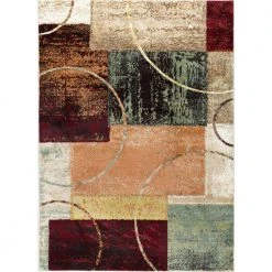 Deco Abstract Multi-Color 8 ft. x 10 ft. Indoor Area Rug by Tayse Rugs