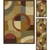 Elegance Geometric Multi-Color 5 ft. x 7 ft. Indoor 3-Piece Rug Set by Tayse Rugs -Malibu Wide Plank Shop multi tayse rugs rug sets elg5110 set3 64 1000