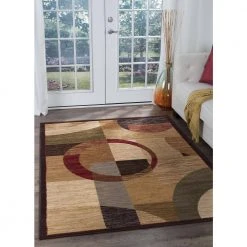 Elegance Geometric Multi-Color 5 ft. x 7 ft. Indoor 3-Piece Rug Set by Tayse Rugs -Malibu Wide Plank Shop multi tayse rugs rug sets elg5110 set3 c3 1000