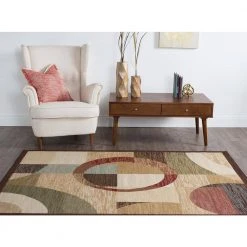Elegance Geometric Multi-Color 5 ft. x 7 ft. Indoor 3-Piece Rug Set by Tayse Rugs -Malibu Wide Plank Shop multi tayse rugs rug sets elg5110 set3 fa 1000